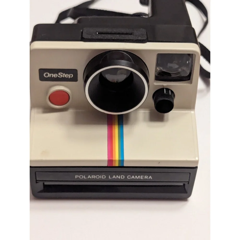 Vtg Polaroid SX70 One Step Land Camera Rainbow Stripe Retro Colorful Untested‎